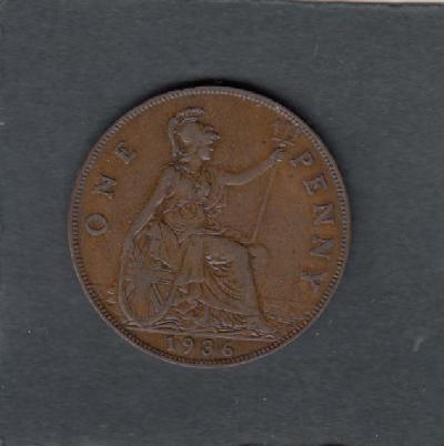 Beschrijving: 1 Penny  GEORGIUS V  